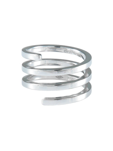 Bague Or Blanc / 52 BAGUE "SPIRALE" DINH VAN 58 Facettes BO/220002 STA