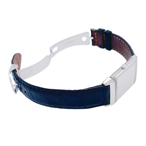 Montre Montre Jaeger Lecoultre, "Reverso", or blanc, acier, cuir. 58 Facettes 32235