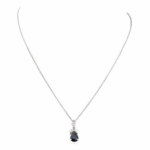 Collier Collier Pendentif Or blanc Saphir 58 Facettes 1968511CN