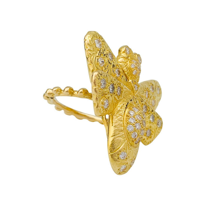 Bague 52 Bague Garnazelle "Papillon" en or jaune, diamants. 58 Facettes 31576
