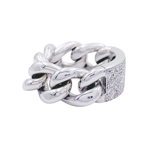 Bague 52 Bague Dior, "Gourmette", or blanc et diamants. 58 Facettes 33190