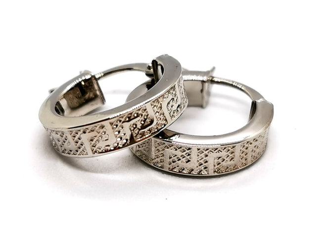 Boucles d'oreilles Boucles d'oreilles Créoles Or blanc 58 Facettes 1048319CD