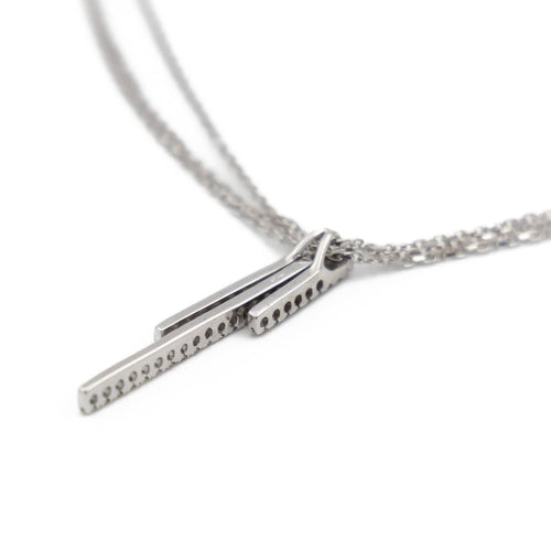 Collier Collier Pendentif Or blanc Diamant 58 Facettes 1931140CN