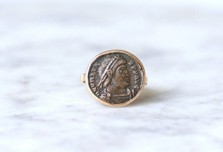 Bague Bague pièce romaine Flavius Valens 58 Facettes