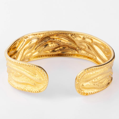 Bracelet Bracelet jonc or jaune du créateur Ilias Lalaounis texturé 58 Facettes