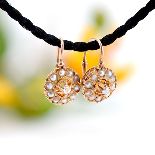 Boucles d'oreilles Boucles d'oreilles perles fines diamants dormeuses 58 Facettes 22-026