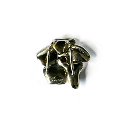 Pendentif POIRAY - Pendentif fleur Or blanc Diamant 58 Facettes REF24010-174