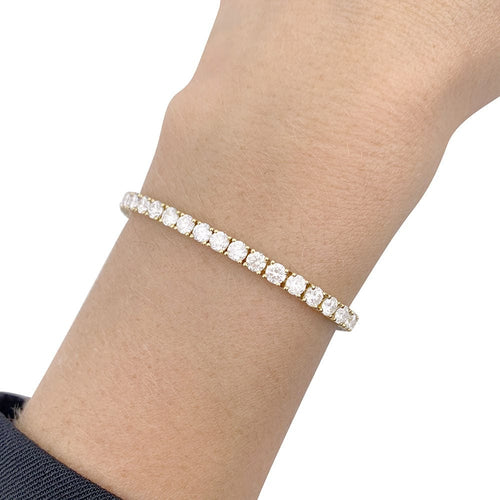 Bracelet Bracelet ligne diamants or jaune. 58 Facettes 33151