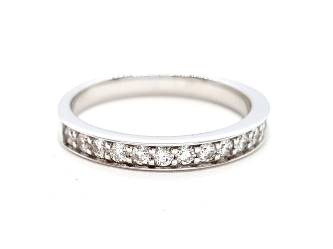 Bague 56 Bague Alliance Or blanc Diamant 58 Facettes 06315CD