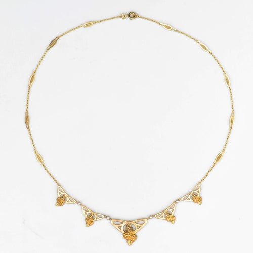 Collier Collier draperie Art nouveau or et perles fines 58 Facettes 22-531