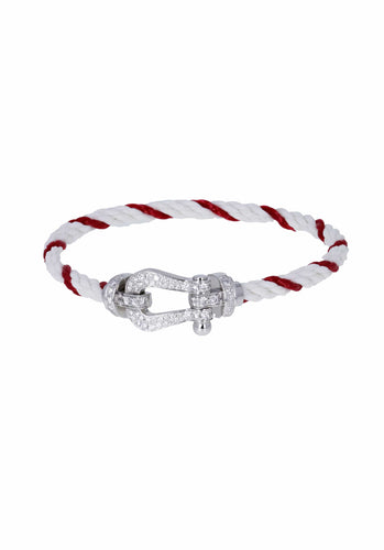 Bracelet Bracelet FRED Force 10 Pavé en Or Blanc 750/1000 58 Facettes 62535-58476