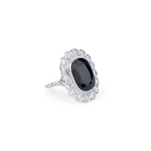 Bague 50 Bague Margueritte Platine Saphir Diamant 58 Facettes 1