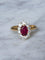 Bague Bague marguerite rubis et diamants 58 Facettes