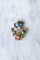 Broche Broche ancienne operculum, grenat, et porcelaine 58 Facettes