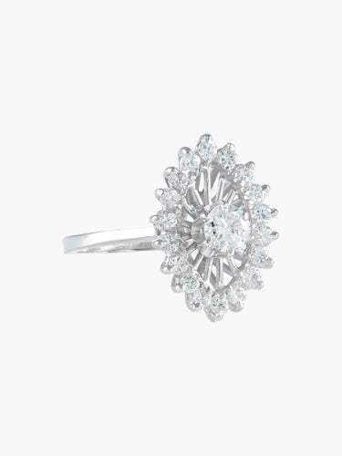 Bague Or Blanc / Diamants / 53 BAGUE MARQUISE OR & DIAMANTS 58 Facettes BO/220018 STA