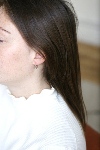 Boucles d'oreilles Dormeuses anciennes diamants 0.50 Ct 58 Facettes