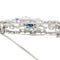 Broche Broche Art Déco en platine, or blanc, saphir et diamants. 58 Facettes 31225