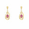Boucles d'oreilles Pendants d'oreilles rubis d'occasion 58 Facettes 19-456