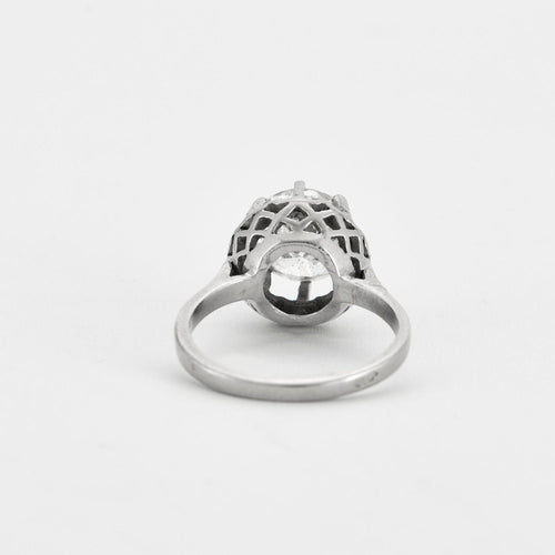 Bague 54 Bague Solitaire Diamant 2.67cts 58 Facettes