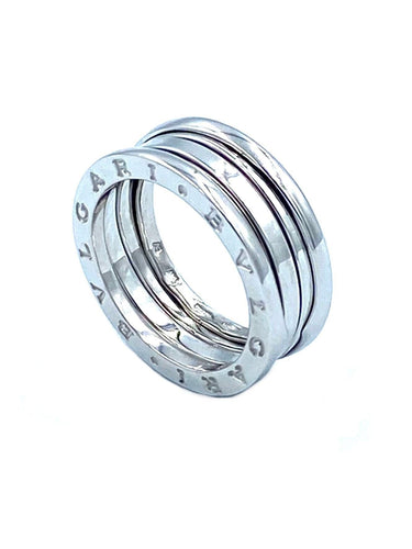 Bague BVLGARI. Bague B.Zéro 1 or blanc 18K 58 Facettes