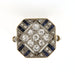 Bague Bague Art Deco, diamants & saphirs calibrés 58 Facettes 6343y
