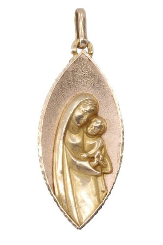 Pendentif MÉDAILLE DE LA VIERGE À L'ENFANT 58 Facettes 074201