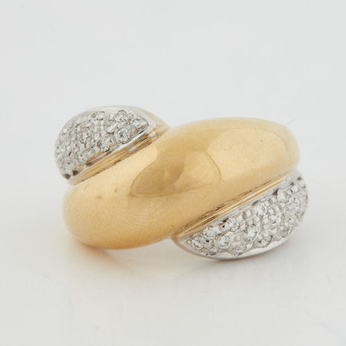 Bague 54 Bague en or jaune et blanc 18 cts 58 Facettes RÉF 11010/19