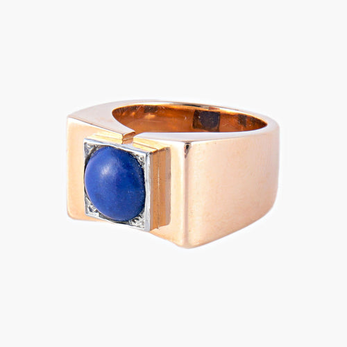 Bague 55 Bague Tank Lapis Lazuli 58 Facettes