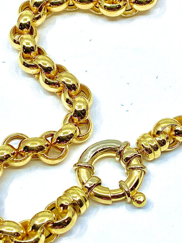 Collier Collier or jaune mailles rondes 58 Facettes AB240