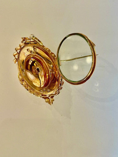 Pendentif Médaillon Porte Souvenir Or et Perles Fines 58 Facettes 1069260