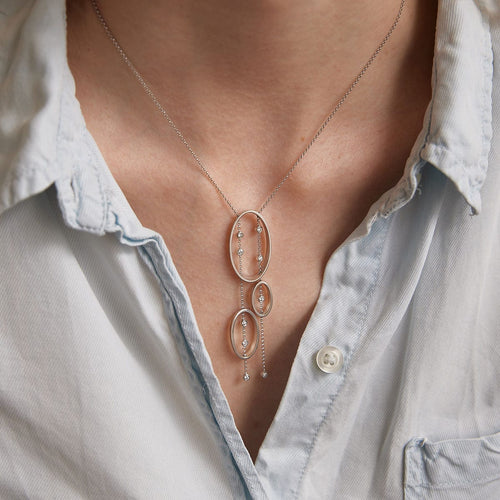 Collier Collier Pendentif 3 ovales 58 Facettes