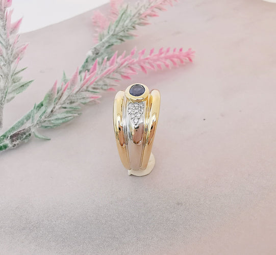 Bague Bague Jonc Saphir Diamants 58 Facettes AB 1076