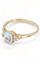 Bague 54 BAGUE AIGUE-MARINE ET DIAMANTS 58 Facettes 073381