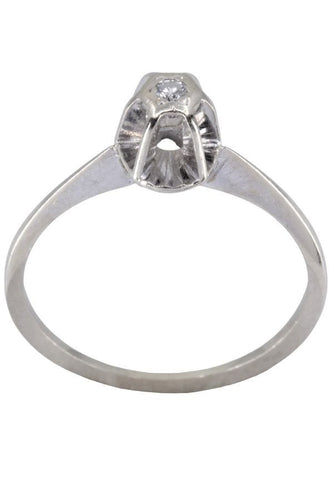 Bague 55 SOLITAIRE ANCIEN DIAMANT 0.03 CARAT 58 Facettes 071211