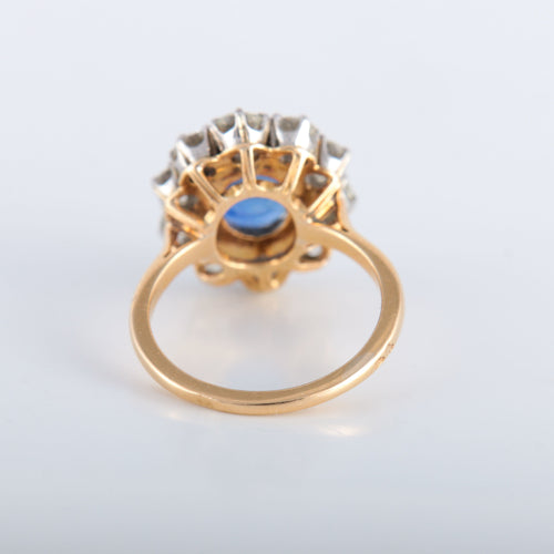 Bague 51 Bague Pompadour Saphir Diamants 58 Facettes