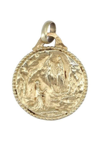 Pendentif Médaille Vierge or et émail 58 Facettes 081211