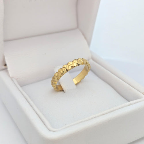 Bague 52 Alliance or jaune 58 Facettes 27282