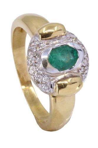 Bague 56 BAGUE ÉMERAUDE DIAMANTS 58 Facettes 075771