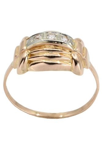 Bague BAGUE DIAMANTS ANNÉES 50' 58 Facettes 053711