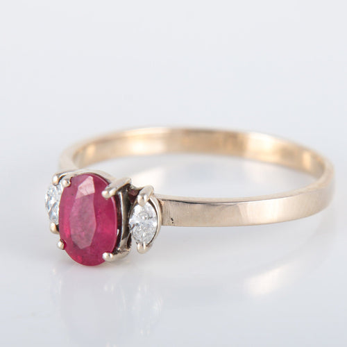 Bague 57 Bague Rubis épaulé 58 Facettes 8397