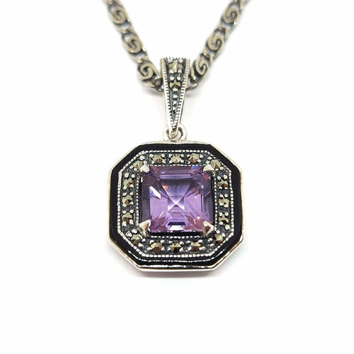 Collier Collier vintage en Argent & améthyste 58 Facettes