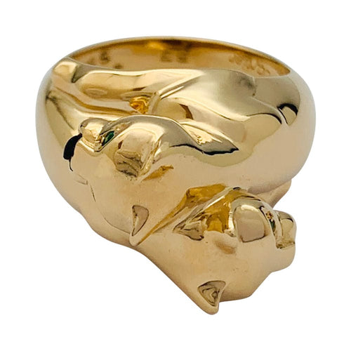 Bague 53 Bague Cartier, "Kozra", en or jaune, émeraude, onyx. 58 Facettes 31946