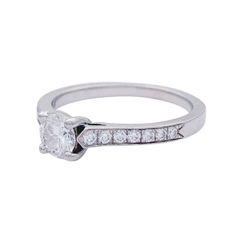 Bague 47 Bague solitaire Piaget, "Limelight", platine, diamants. 58 Facettes 33116