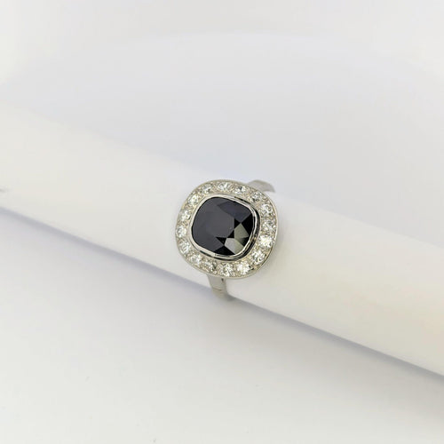 Bague Bague platine diamants et saphir 58 Facettes 25684