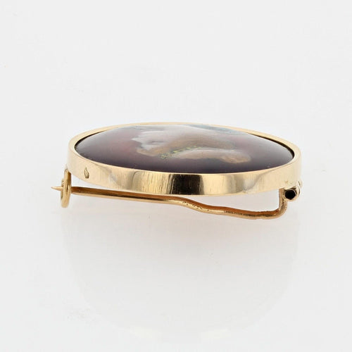 Broche Broche ronde en or et émail de Limoges 58 Facettes 14-029