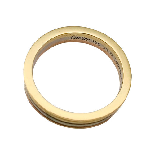 Bague 52 Alliance Cartier, "Vendôme Louis Cartier", trois ors. 58 Facettes 31331