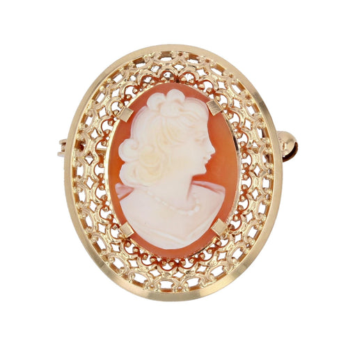 Broche Broche pendentif camée et or ajouré 58 Facettes 22-445