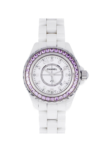 Montre Montre CHANEL J12 Blanche 33mm Quartz H2010 58 Facettes 63765-60115