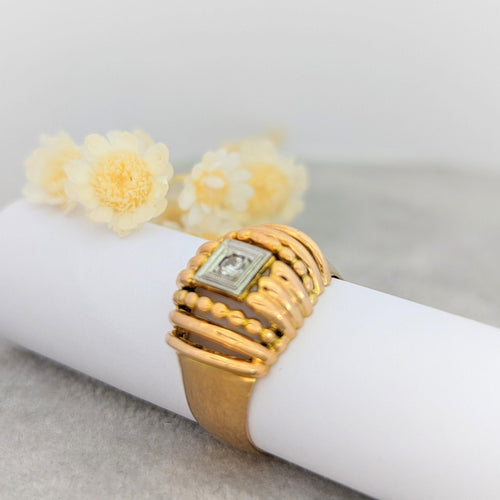 Bague Bague en or rose et diamant 58 Facettes 15997