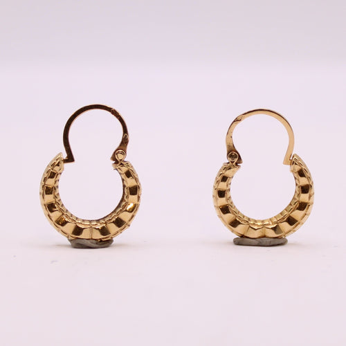 Boucles d'oreilles Créoles rondes en Or jaune 58 Facettes 6400MTR